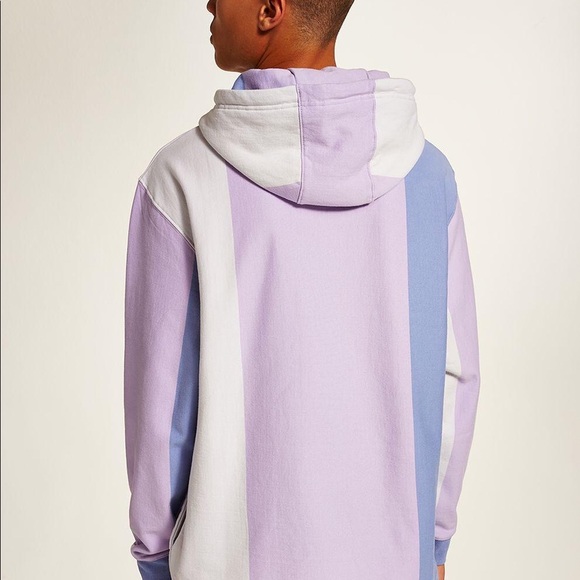 Topman Purple Colorblock Hoodie - Picture 3 of 7
